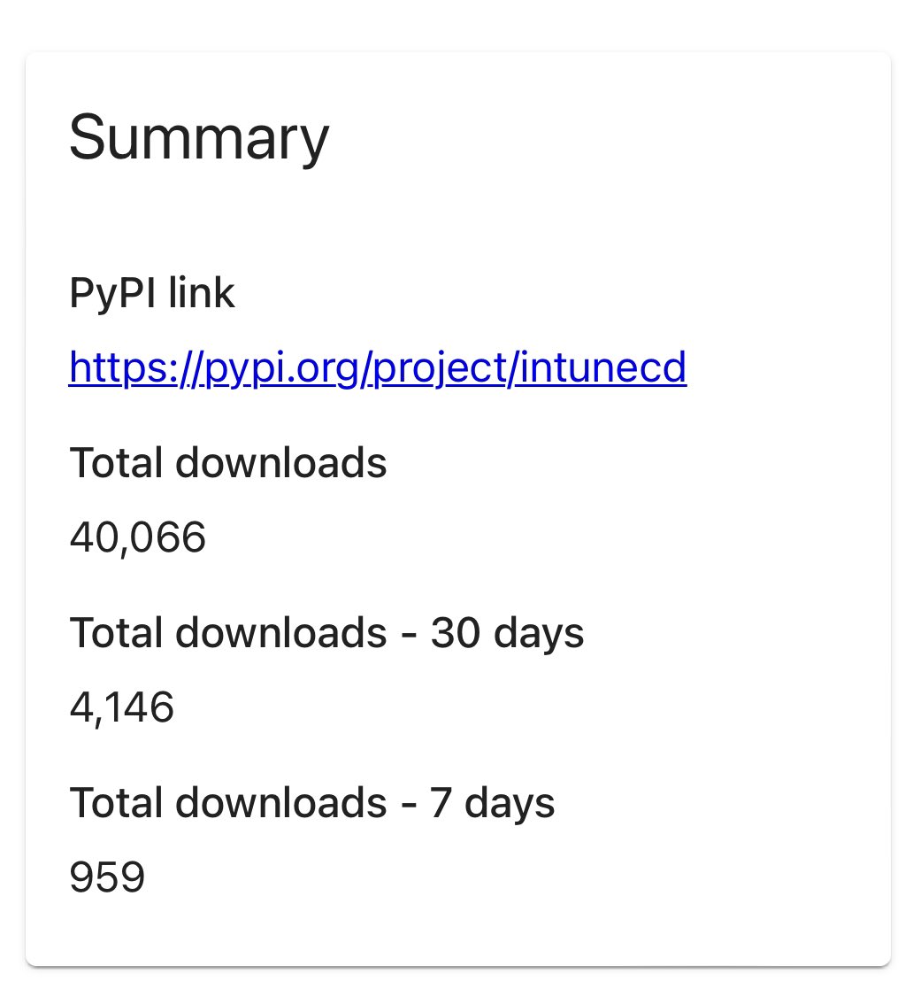 Thank you everyone for 40K downloads 🥳 #MSIntune #MEMPowered #AzureDevOps #GitHub #IntuneCD