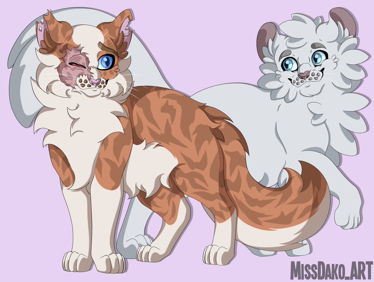 Miss_DakoART's tweet image. They&apos;re just the best 💕
- - -
#Brightheart #Cloudtail #WarriorCats