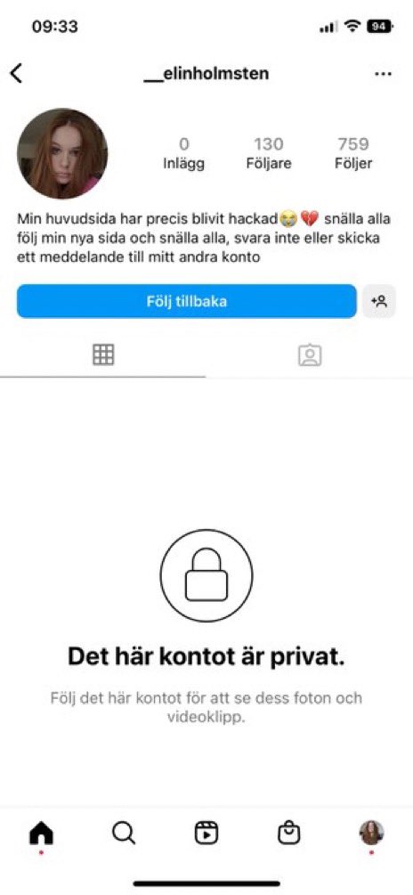 Undra vad man får ut av att göra en fejkprofil? Anmäl gärna om ni vill❤️