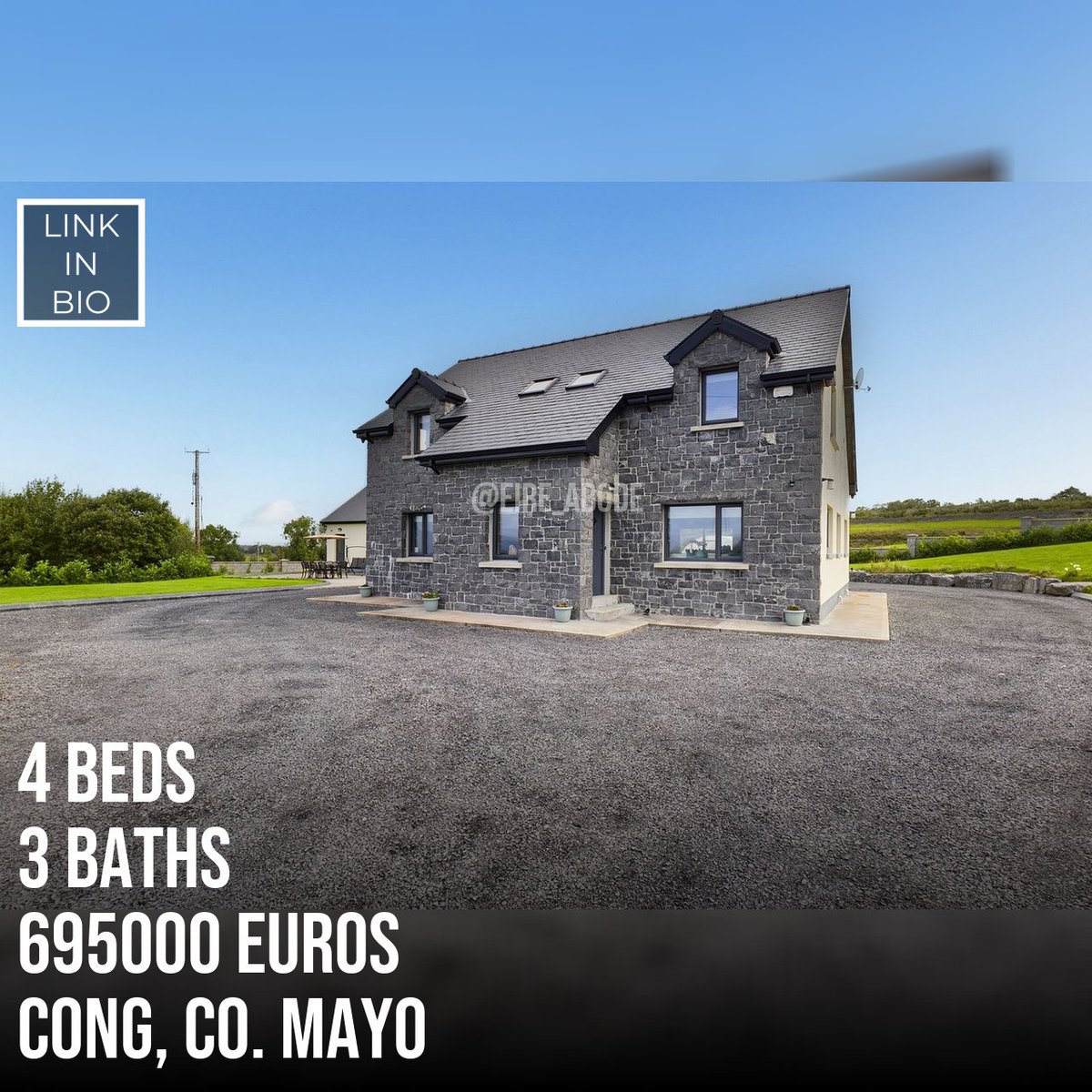 'Property for sale. Price is 695000, there are 4 Bedrooms and 3 Bathrooms.'#homes  #propertymarketing #realestatelife  #propertysales #realestate #realestateagent #PropertyListing #ireland  #irishproperty  #dreamhome  #house  #realestate  #home  #inspiration  #realestateinvesting
