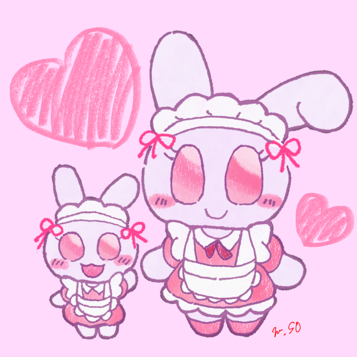 morimo64vx's tweet image. うさぎメイド親子 #オリジナル #ケモノ #チビケモ #うさぎ pixiv.net/artworks/10434…