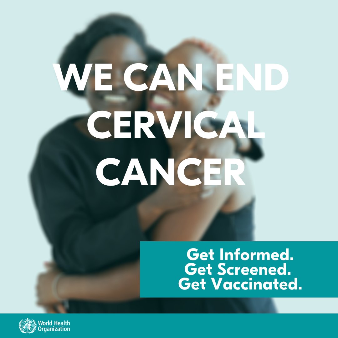 WHO's tweet photo. #CervicalCancer is one of the most preventable &amp; curable forms of cancer, if detected early.

Screening should be available to women in all countries, followed by immediate treatment where needed.

👉 https://t.co/MHf5GjybKj https://t.co/BGyd5dVJPt