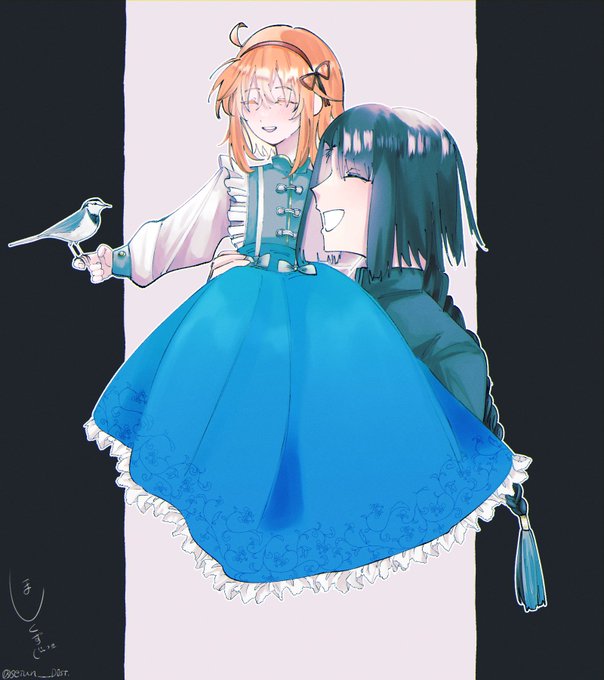 「ahoge princess carry」 illustration images(Latest)｜3pages