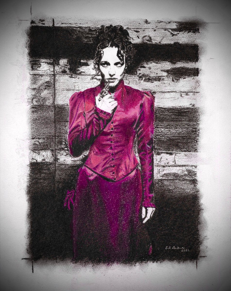A recent commission in charcoal and pastel. Irene Adler from Sherlock Holmes movie (2009) played by Rachel McAdams
#artcommission #ireneadler #sherlockholmes #sirarthurconandoyle #ascandalinbohemia #rachelmcadams  #steampunk #robertdowneyjr #judelaw #charcoaldrawing #stourbridge