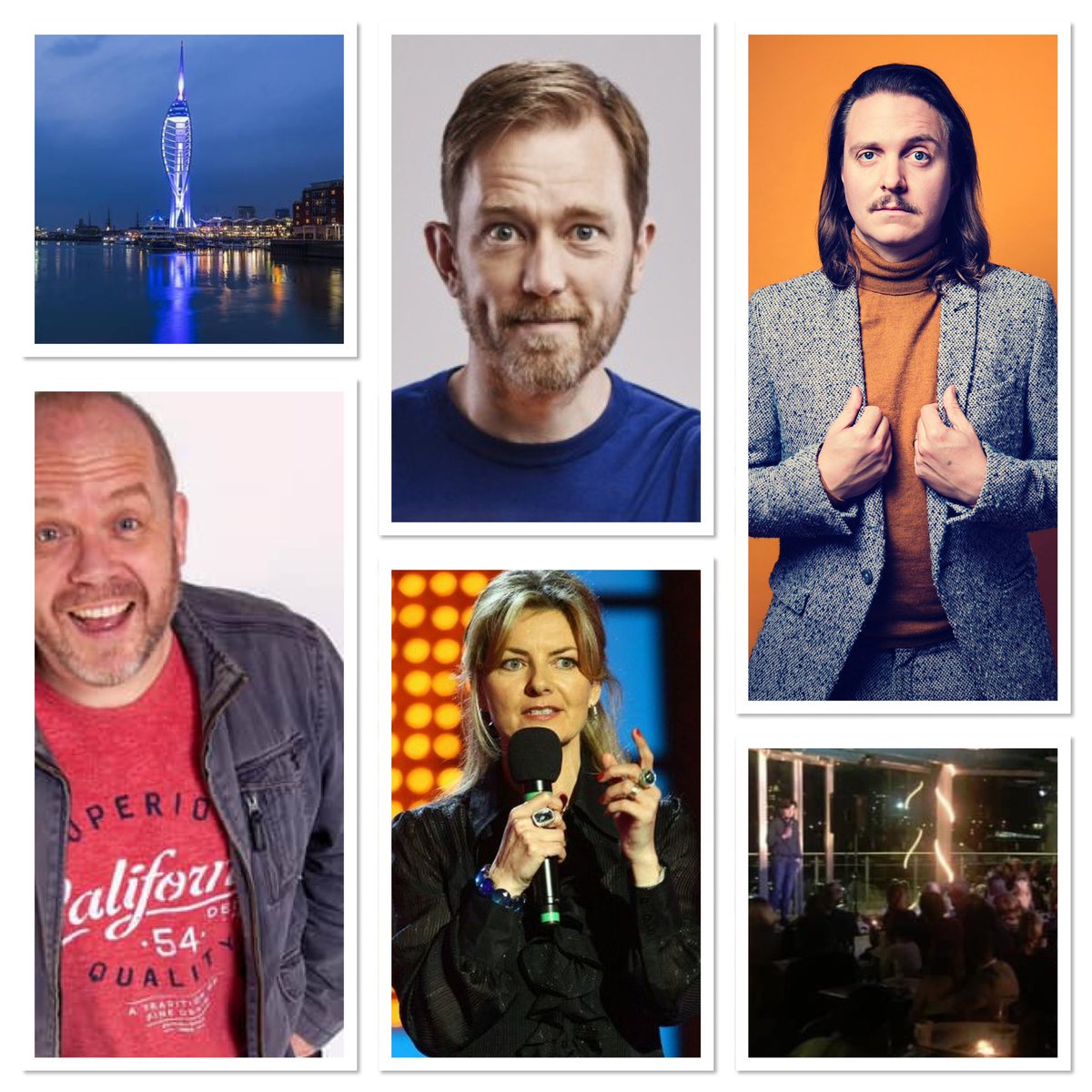 14th February is our Valentines show @SpinnakerTower in @GunwharfQuays #Portsmouth What a line up of comedians! Alun Cochrane, @thejoeypage @comedyjames and @Jo_Caulfield ! Don’t miss out on tickets! comedyatthetower.com
