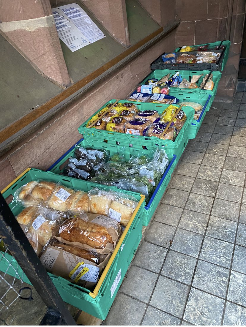 Surplus food was redistributed at St Mary’s #Westderby today