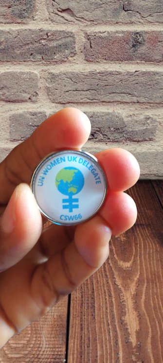 I was a virtual volunteer at the 66th Assembly of the UN Women Commission for the Status of Women and I got a badge sent to me in Nigeria. Beautiful ❤️
#unwomen
#CSW66 
#Volunteerism