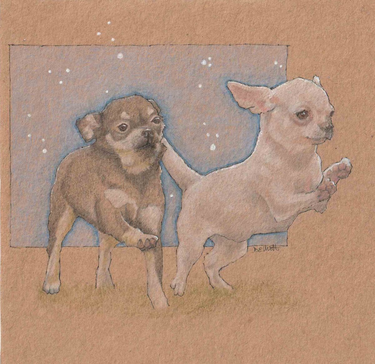 diddydodar's tweet photo. Card commission for a lady that owns #CHIHUAHUA dogs. #Pencildrawing #art #commissionsopen #ukart https://t.co/pahBM1gXyn