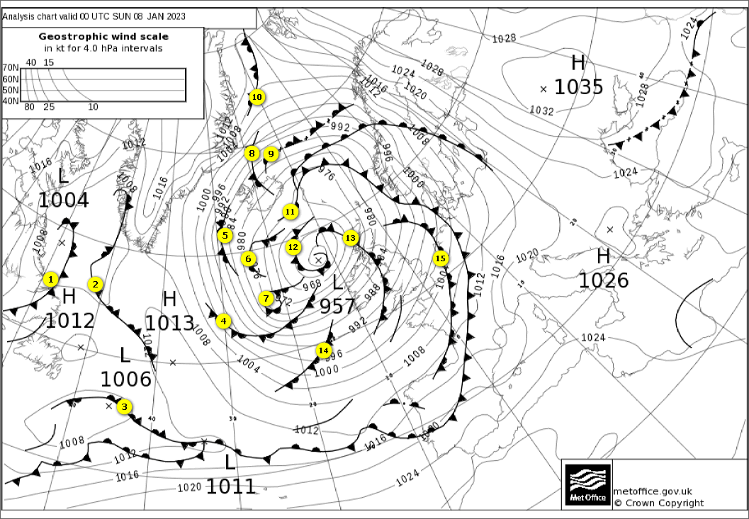 williemossop's tweet photo. Mr Occlusion is back in town!
I counted 15 separate occlusions in this mornings 06 UTC analysis from the UKMO, not a record, but the highest for awhile.
#ukclimate
@metoffice https://t.co/fOiGEAyNuh