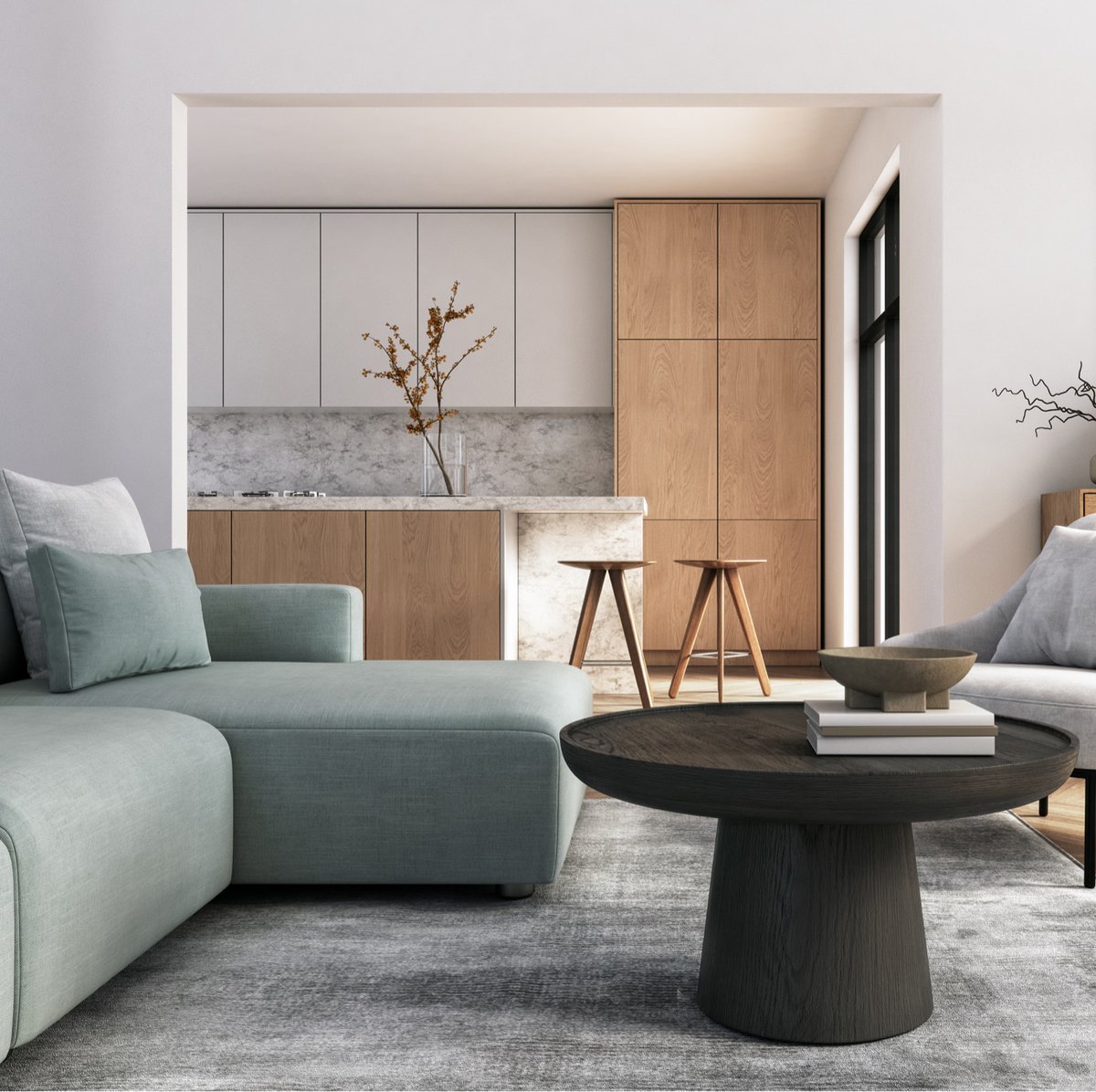 Recurostyling's tweet image. A stunning neutral two tone kitchen combination. #neutralhome #neutralkitchen #kitcheninspo #minimalisthome #simplekitchen #twotonekitchen