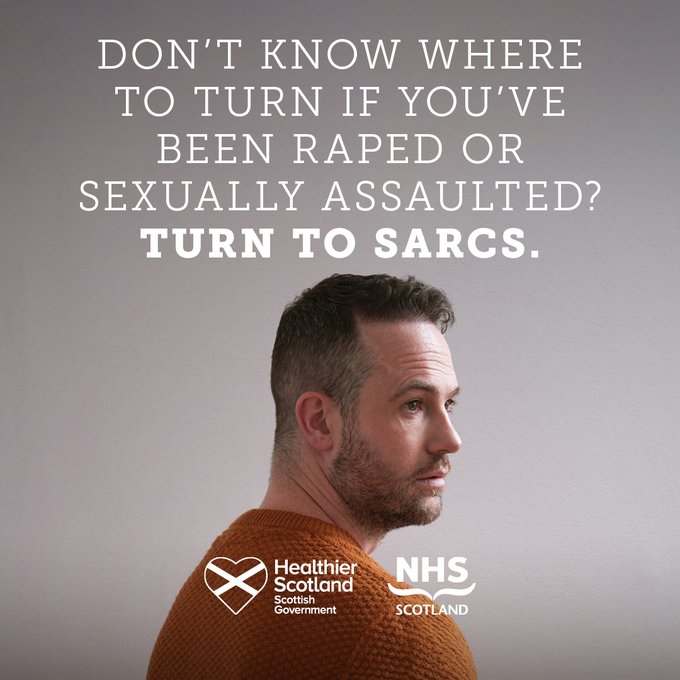 To access the dedicated NHS sexual assault service (SARCS) you can phone the NHS 24 telephone number (24/7), found on nhsinform.scot/SARCS and speak to a specially trained healthcare professional #TurntoSARCS