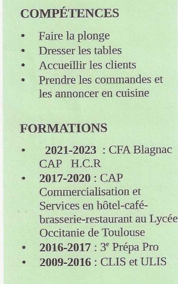 ExtraLouise's tweet image. Maëva, 22 ans, porteuse de #trisomie21 recherche pour 2023-2024 un apprentissage en mention barmaid en alternance, sur Toulouse et alentours. 
Elle a déjà de l'expérience. Mais, les clichés ont la vie dure. Des mois déjà qu'elle cherche!
RT = ❤️
maeva.puigsegur@wanadoo.fr ou MP