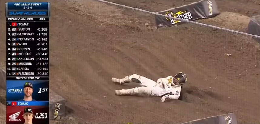 MotocrossNews's tweet photo. Video: Malcolm Stewart crash at A1 while battling for a podium https://t.co/BZRkUuxHbs https://t.co/tBc6eMD8Xd
