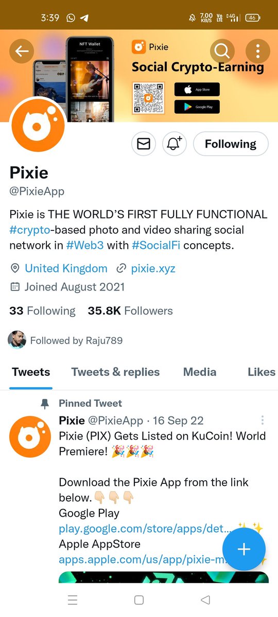 sujan85093's tweet photo. @maxiprotocol @PixieApp Telegram username - @Sujan85093
Maxity username-ayysobai https://t.co/j2pxP3bEhW