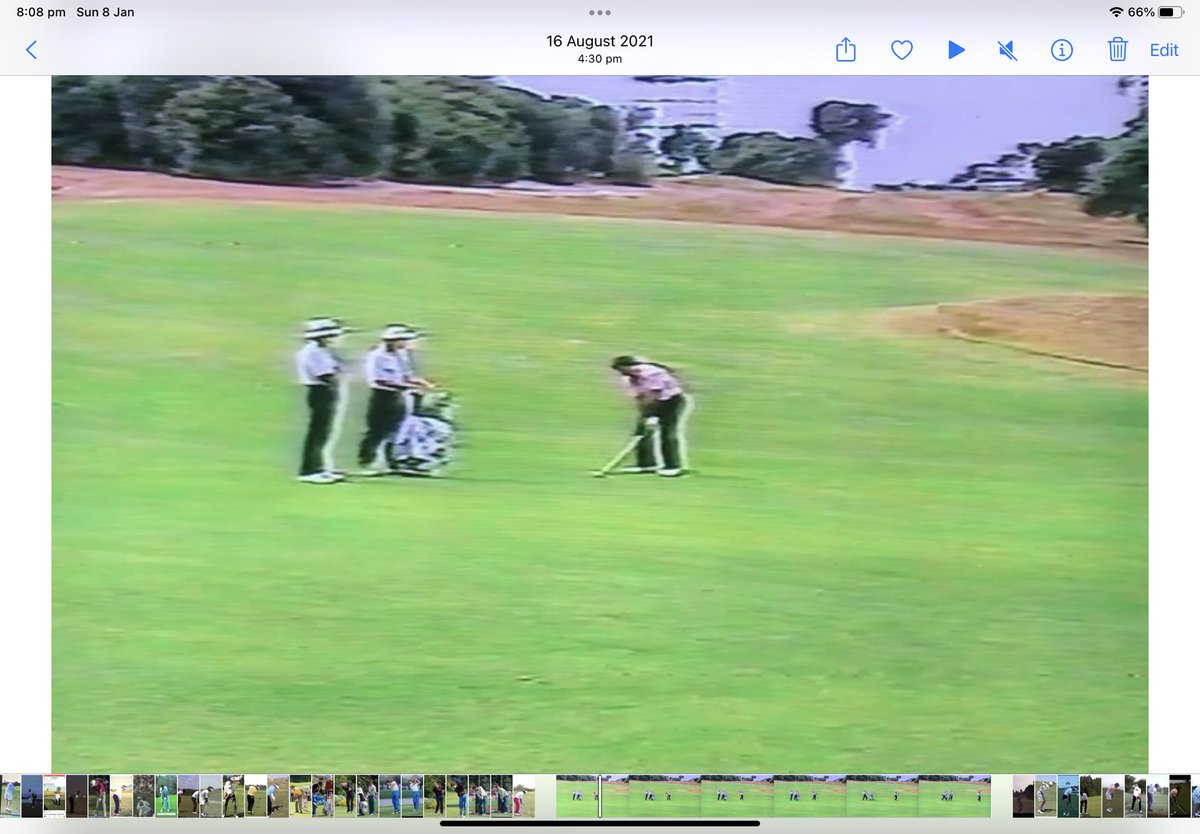EcobMatthew's tweet photo. @YettyGolf @ForePlayPod @mikeclaytongolf I saw him play at Royal Melbourne in 91 and the following week at the Lakes. We did 11 schools for him 2008-10. Pure ball striker. Here he is with Peter Headland on tow, the 9th at RM 91 open. https://t.co/AHsppPwphq