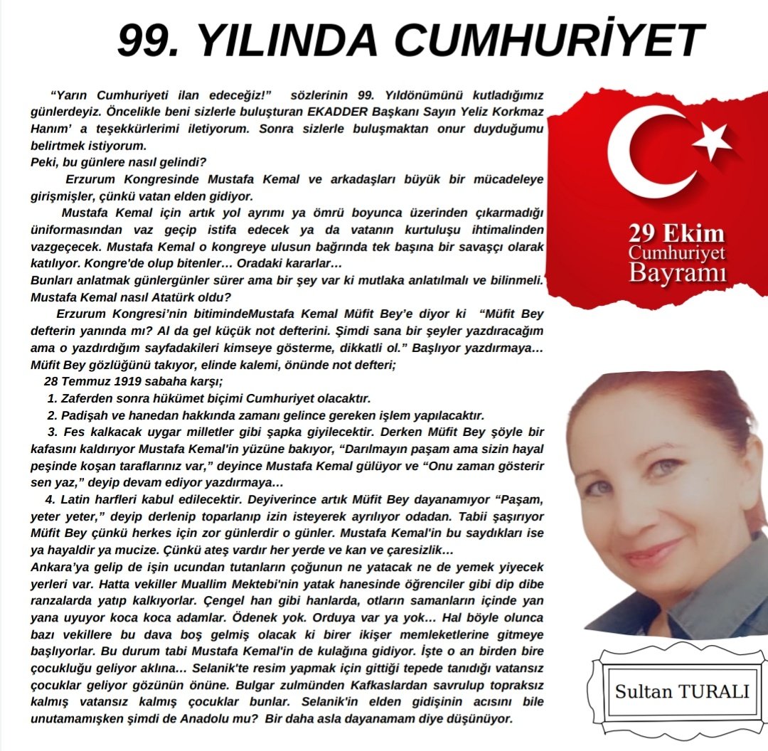 SGunesTural628's tweet photo. İçinde bulunmaktan gurur duyduğum EKADDER e dergi de çıkan yazım.
#eyuder #ekadder #edergi https://t.co/grjVXXI446