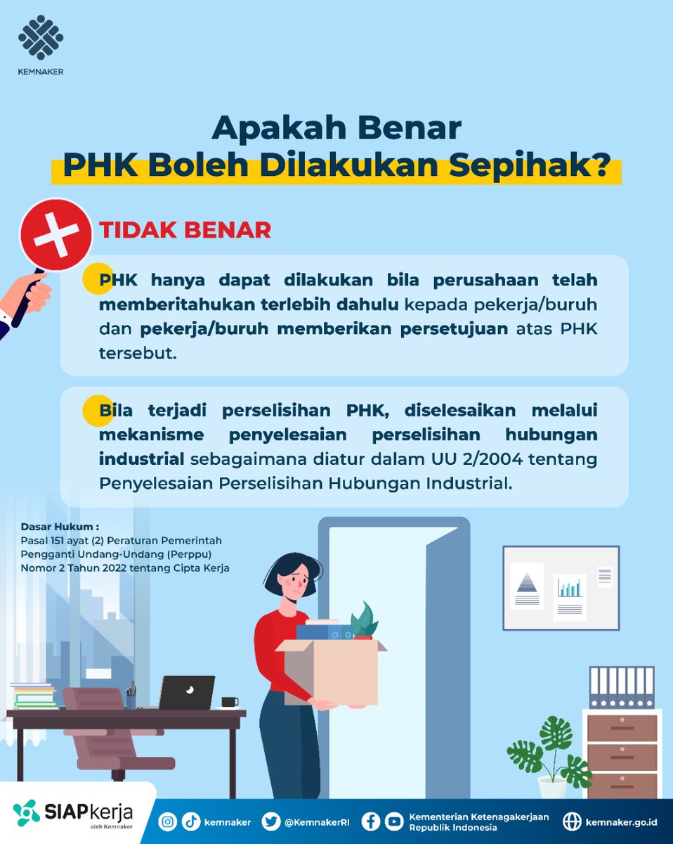 Perusahaan tidak boleh PHK secara sepihak para pekerjanya