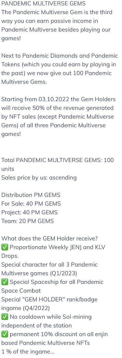artjemadler's tweet photo. One lucky #PademicMultiverse #Klever Skin holder will receive 1 out of 100 Pandemic Gem tokens today and will receive a portion of the proceeds from the project as a lifetime dividend! 

You heard it right Buy once, earn forever 👇
https://t.co/OY05AcWPSV https://t.co/FNL8SFUM61