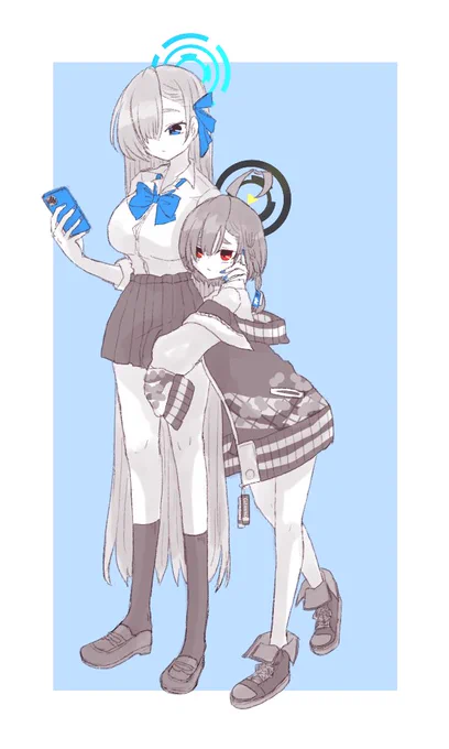 スマホいじってるアスナちゃん先輩にだる絡みネルちゃん先輩 