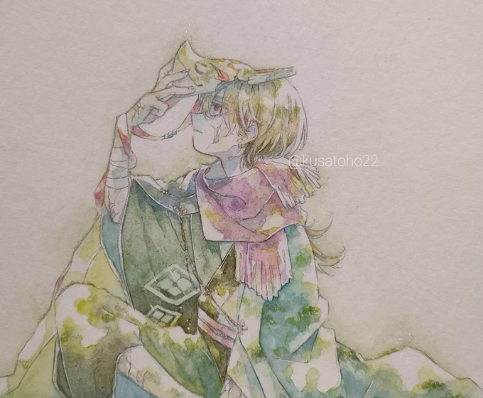 朽ちゆくを待つ#透明水彩 