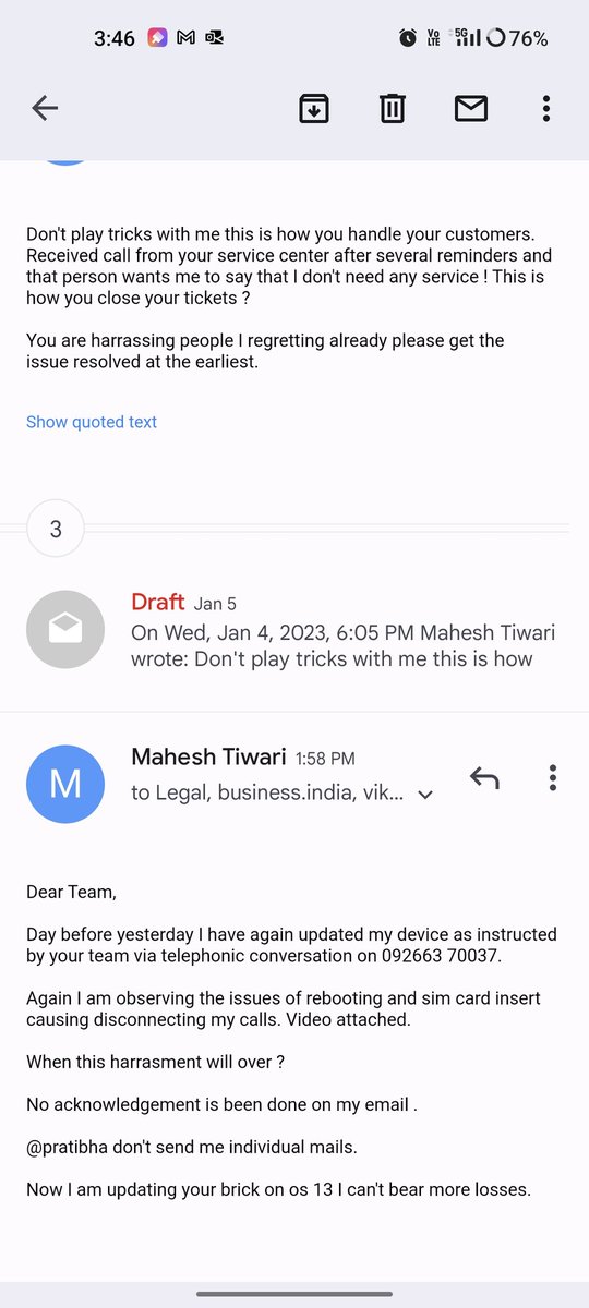 mahesht52713's tweet photo. @OnePlus_IN  #Never Settle !

Hence proved ! No acknowledgement of my emails. Why are you rolling out updates if the device is not compatible. your brick is packed kindly schedule pick up. https://t.co/v6iTTsSoPP