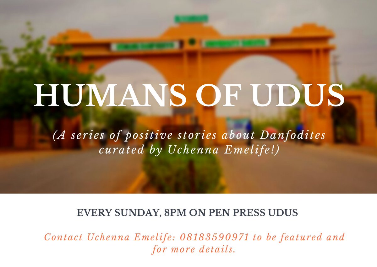 Excited to announce that I'm curating a new column for my school's press, <a href="/penpressudus/">PEN PRESS UDUS</a> called #HumansOfUDUS. It will feature positive stories about kind deeds by students.

Here is the introduction: penpressudus247.blogspot.com/2023/01/introd…

First ep goes live tonight.