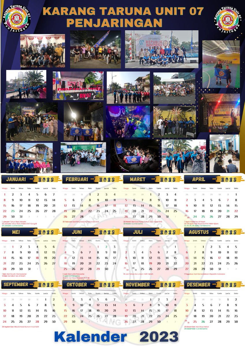 Kalender 2023 Karang Taruna Unit 07 penjaringan
#karangtaruna #KatarDki #katar2022 #penjaringan #viral #viralindo