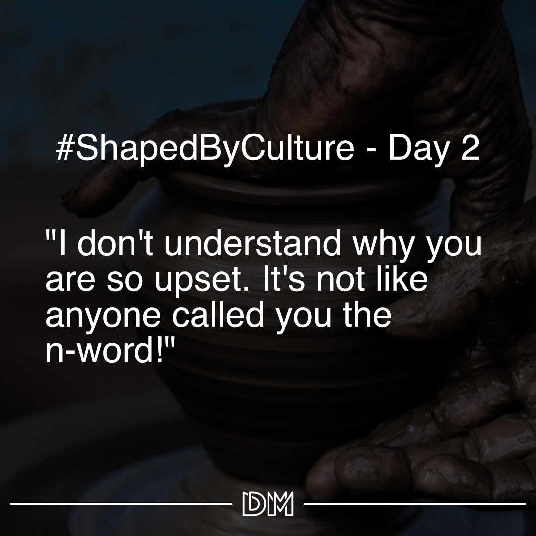 DocDanMo's tweet photo. #Day2 of #ShapedByCulture
So, for this person, it seemed OK for someone to treat me like they would call me this racial slur as long as they didn't actually say it.
#Church #Christian #Bible #Scripture #Race #Ethnic #Equality #BlackTwitter #BlackInstagram #BIPOC https://t.co/oPIk5dmnaH