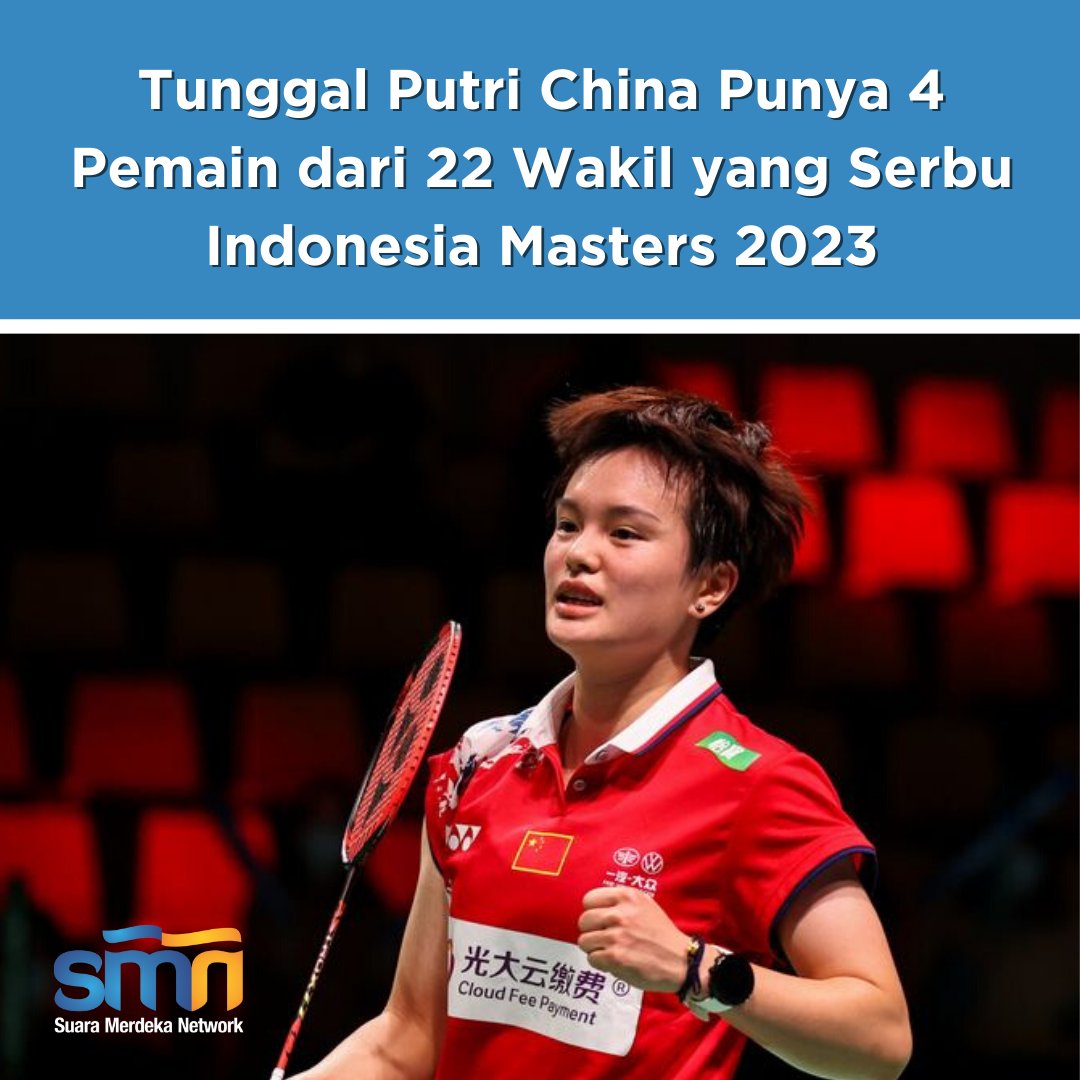 suaramerdeka's tweet photo. Diantara 8 Unggulan Tunggal Putri China Punya 4 Pemain dari 22 Wakil yang Serbu Indonesia Masters 2023
https://t.co/YpXmFnkGst
#china #daihastuindonesiamaster2023 #indonesiamaster2023 #indonesiamaster #gregoria #chenyufei #hebingjiao #wangzhiyi #hanyue #badminton #bulutangkis https://t.co/KU1tEGf351