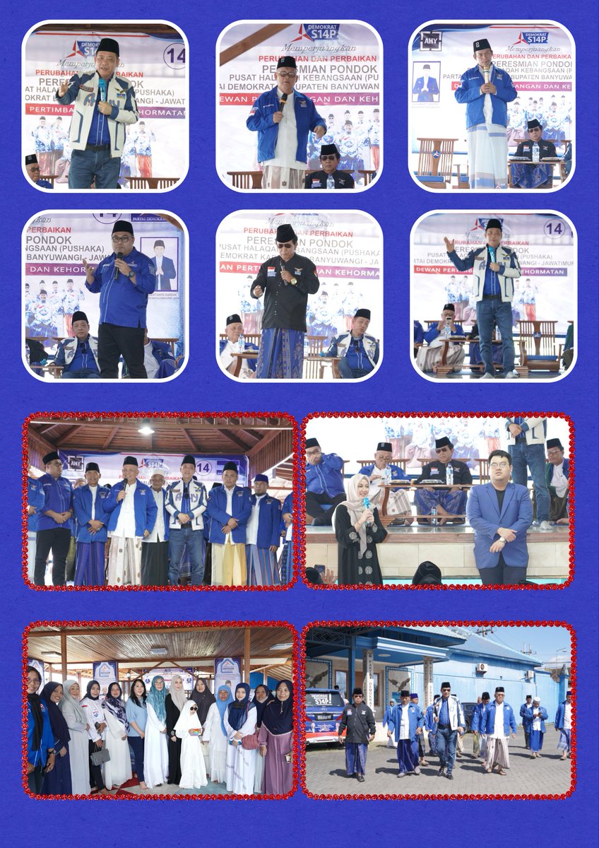 demokratbwi's tweet photo. Alhamdulillah peresmian pondok PUSHAKA Demokrat Banyuwangi berjalan dengan lancar sukses.
#PartaiDemokrat 
#AHYPimpinPerubahan https://t.co/ZevZsXdfhE
