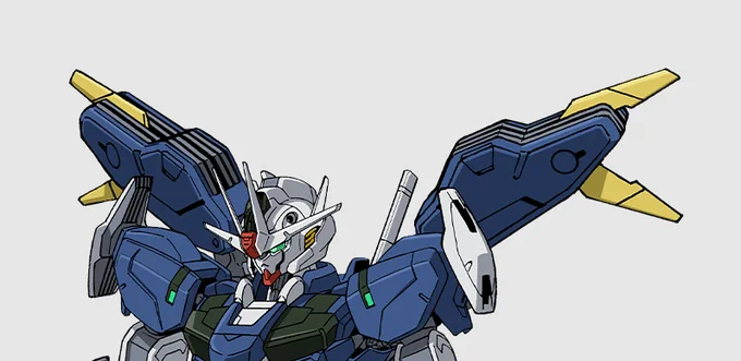 エアリアル改修型の背中の増設スラスターはアーミーナイフがモチーフかな。斬新だなぁ。 