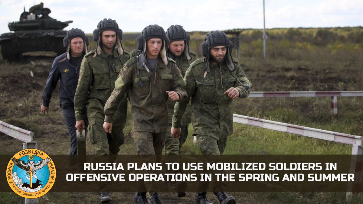 DI_Ukraine's tweet photo. #DIUinforms

‼️ #russia plans to use mobilized soldiers in offensive operations in the spring and summer, says Vadym Skibitsky, #Ukraine’s deputy military intelligence chief, for @guardian.

🔗 https://t.co/K2INBG6fWu https://t.co/xAp8jCtKBW