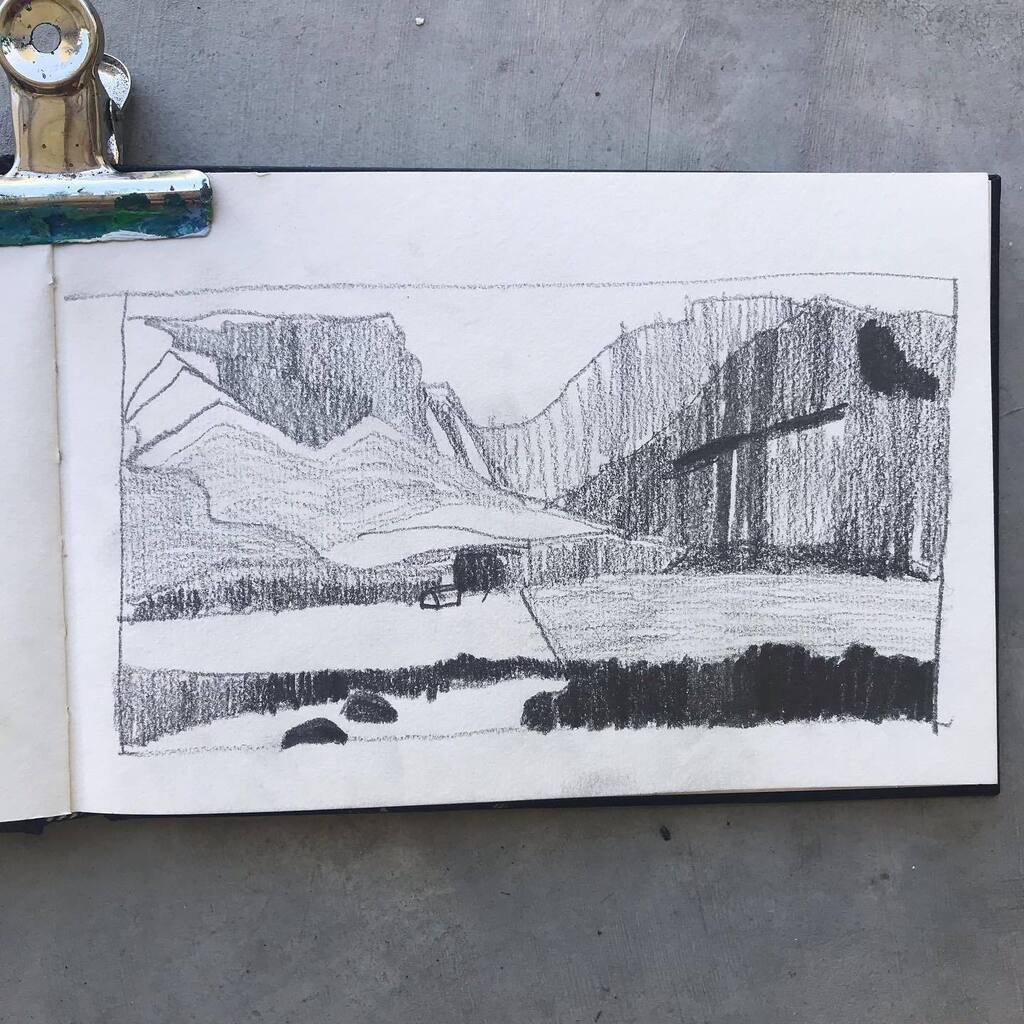 tracyalgar's tweet photo. Recent sketchbook drawings, a few of which are now paintings. These are (except one) 10-minute value studies to test a composition before I paint it. 

#valuesketch #sketchbook #overbergartist https://t.co/Z2w04ietXH https://t.co/Th2E98fHIR