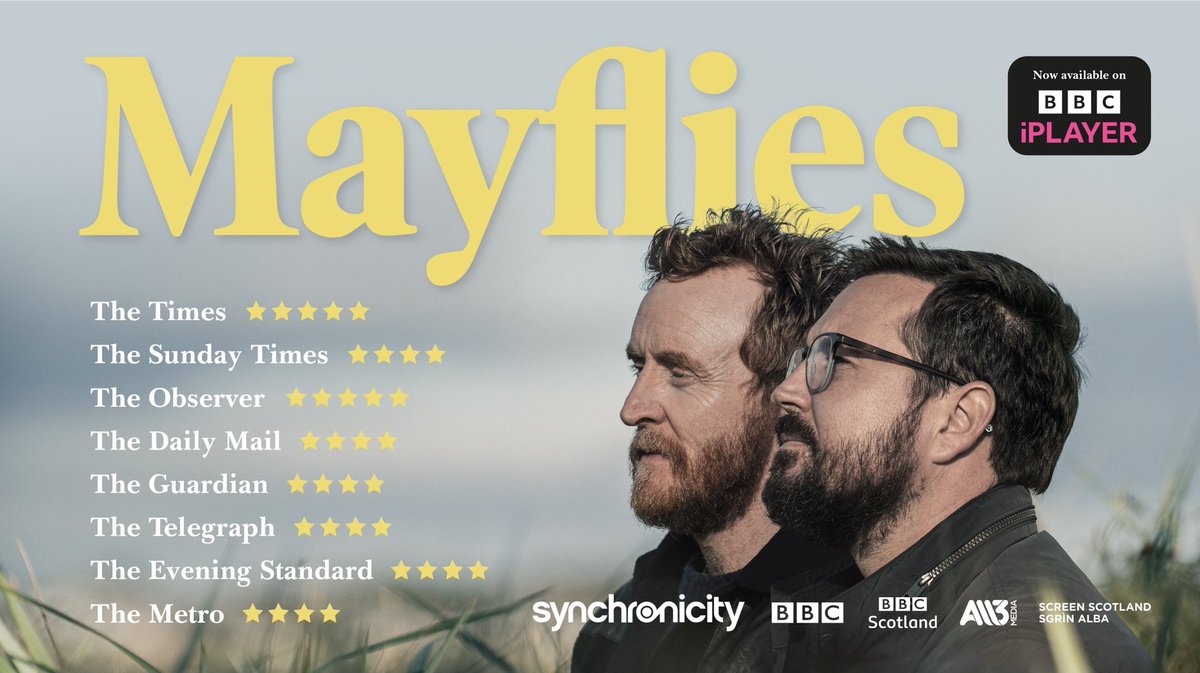 Thank you to everyone who has tweeted about the show. That’s your tear ducts had a good workout for 2023!! We’d particularly like to thank those who have written with personal stories of illness and loss. Your messages are so precious to us. #mayflies #tofriendship