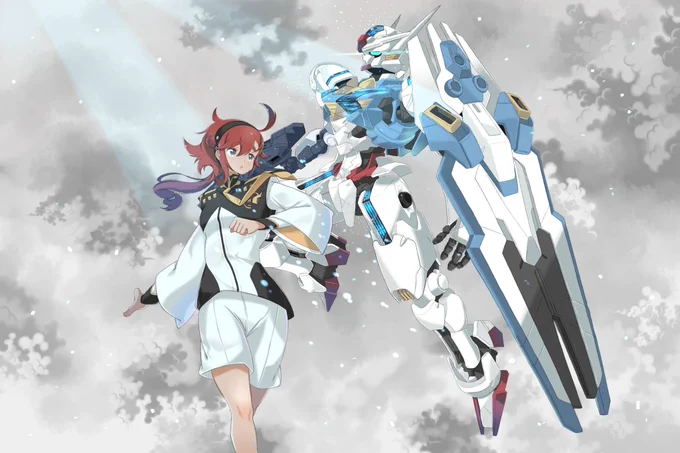水星の魔女12話放送そして1stシーズンお疲れ様でした!2ndシーズンも楽しみです!!最終回に合わせてただ色と演出を少し変えたやつです!#機動戦士ガンダム水星の魔女 #水星の魔女#ガンダム#ガンダム・エアリアル #スレッタ #G_Witch 