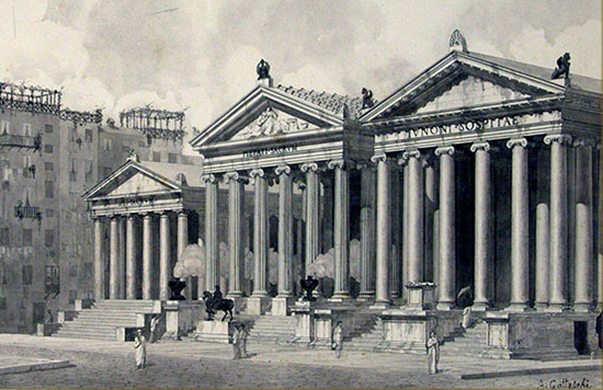 UYFmaps's tweet image. #Temples of #Janus, #Juno and #Spes (from right to left). The temple of Juno corresponds with the location of San Nicola in Carcere

The exact location today: mapotic.com/under-your-fee…

#UYFmaps #Rome #History #Italy