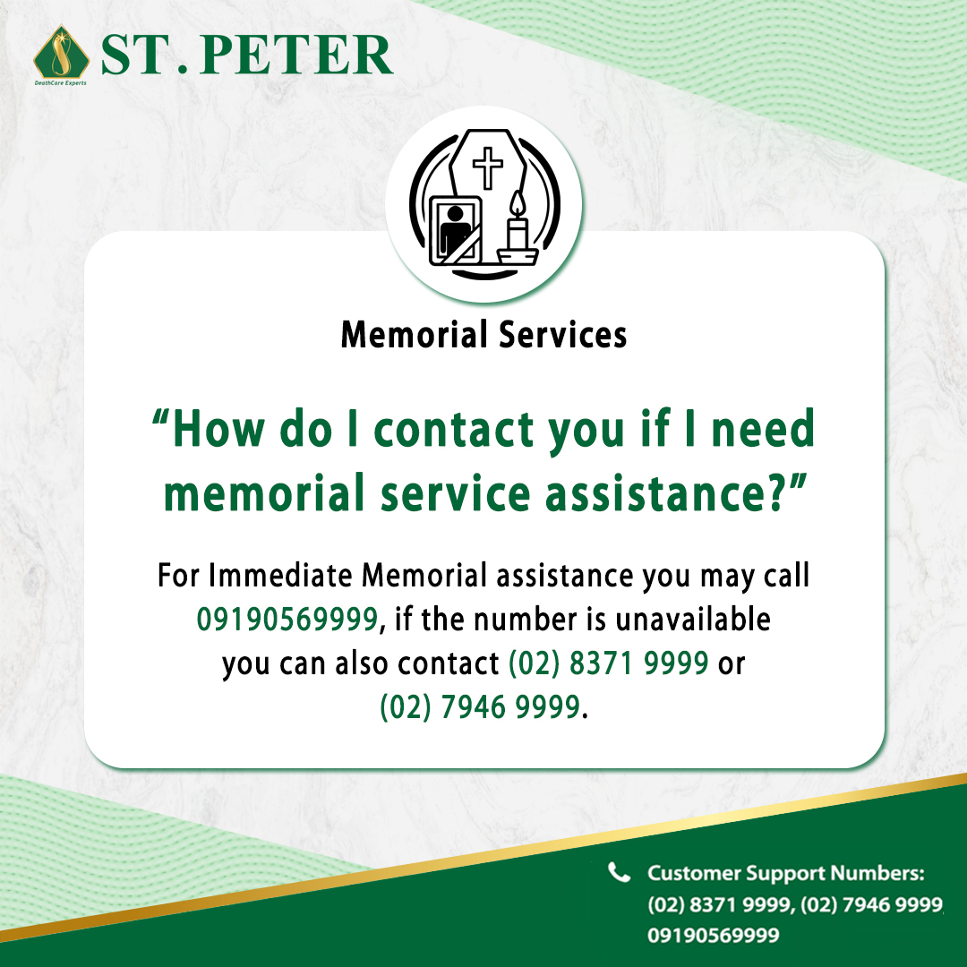 stpeterlifeplan's tweet photo. As a planholder, you can contact your sales agent or St. Peter Plan or Chapel near you for immediate assistance.
Want to know more? Please visit: https://t.co/bvCgGn0sNq
For more questions, email us at: lifeplanandchapels@stpeter.com.ph
#StPeter
#StPeterFAQ https://t.co/BsfmAPxl5C