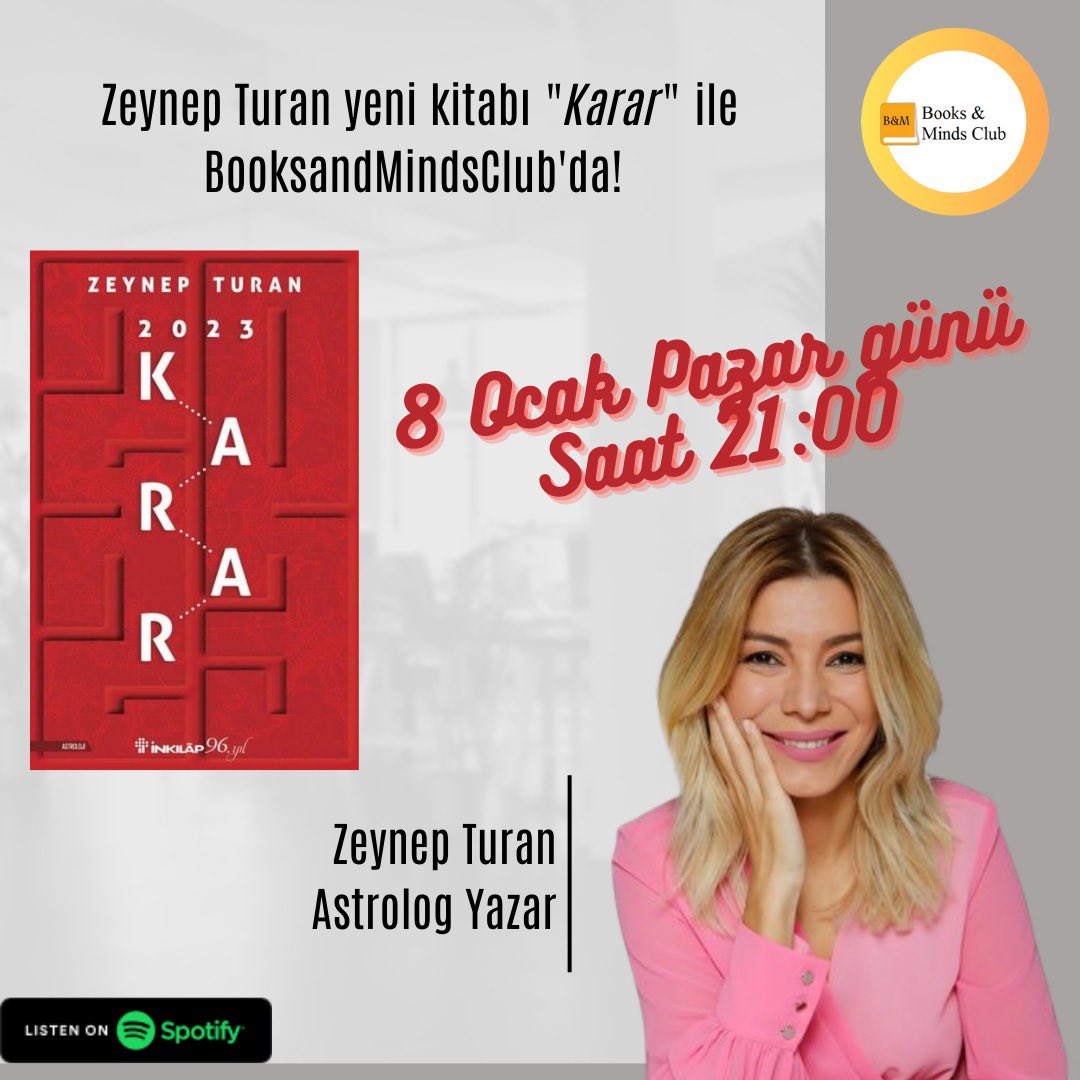 Instagram canlı yayında bu akşam saat 21:00 da konuğumuz Zeynep Turan✌🏻 Ülkemize ve dünyaya dair 2023 in yoğun gündemlerini konuşacağız🤗

Link: instagram.com/p/Cm_PXCPN4jk/…

#zeynepturan #twitburç #burçlar #derbi #pazar #gündem #burçlar #karar #karar2023 #astroloji #astrolojikyorum