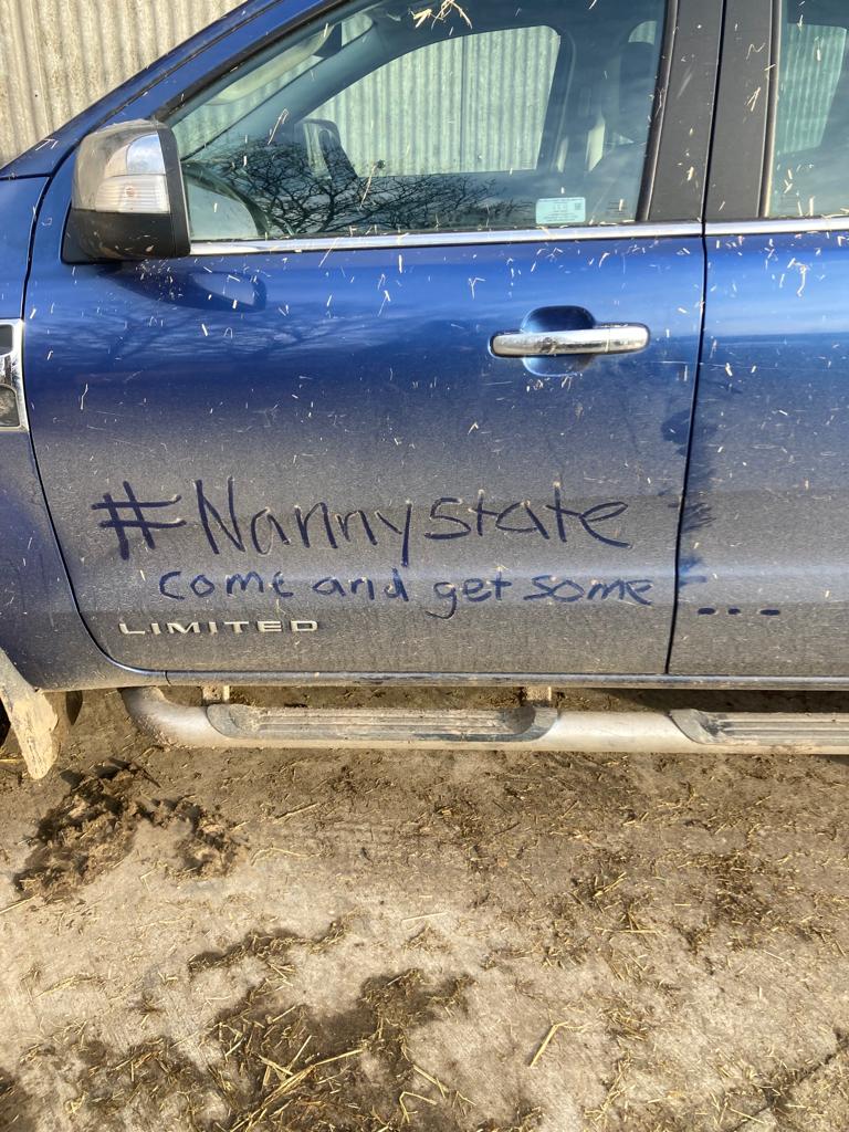 cattlefinishers's tweet photo. Apparently writing in the muck on the paintwork of your lease, hire, vehicle could cop you a court appearance and fine even if you weren't the author.
#nannystate
#fun
#senseofhumourfailure https://t.co/izNAKIYtGs