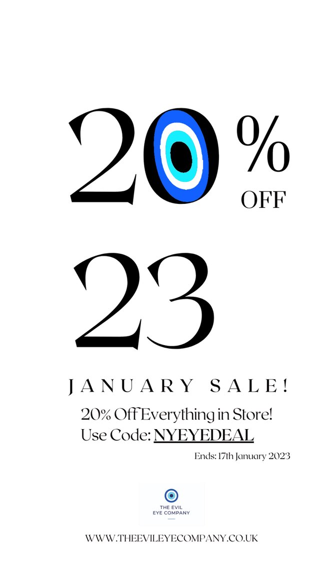 The Evil Eye Company (@theevileyeco) on Twitter photo A Small Thank You & A Big 20% Off! 🧿🤍✨🎉. 🧿🧿 20% OFF code: NYEYEDEAL - Hurry offer ends Tuesday 17th January 2023 Midnight 🧿🧿 <a href="/TheEvilEyeCo/">The Evil Eye Company</a> <a href="/Nextdoor/">Nextdoor</a> #januarysales #evileye
theevileyecompany.co.uk
instagram.com/theevileyecomp…
facebook.com/The-Evil-Eye-C…
nextdoor.co.uk/post/175922140… A Small Thank You & A Big 20% Off! 🧿🤍✨🎉. 🧿🧿 20% OFF code: NYEYEDEAL - Hurry offer ends Tuesday 17th January 2023 Midnight 🧿🧿 <a href="/TheEvilEyeCo/">The Evil Eye Company</a> <a href="/Nextdoor/">Nextdoor</a> #januarysales #evileye
theevileyecompany.co.uk
instagram.com/theevileyecomp…
facebook.com/The-Evil-Eye-C…
nextdoor.co.uk/post/175922140…