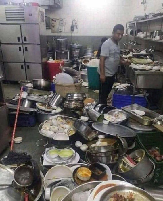Messy kitchen