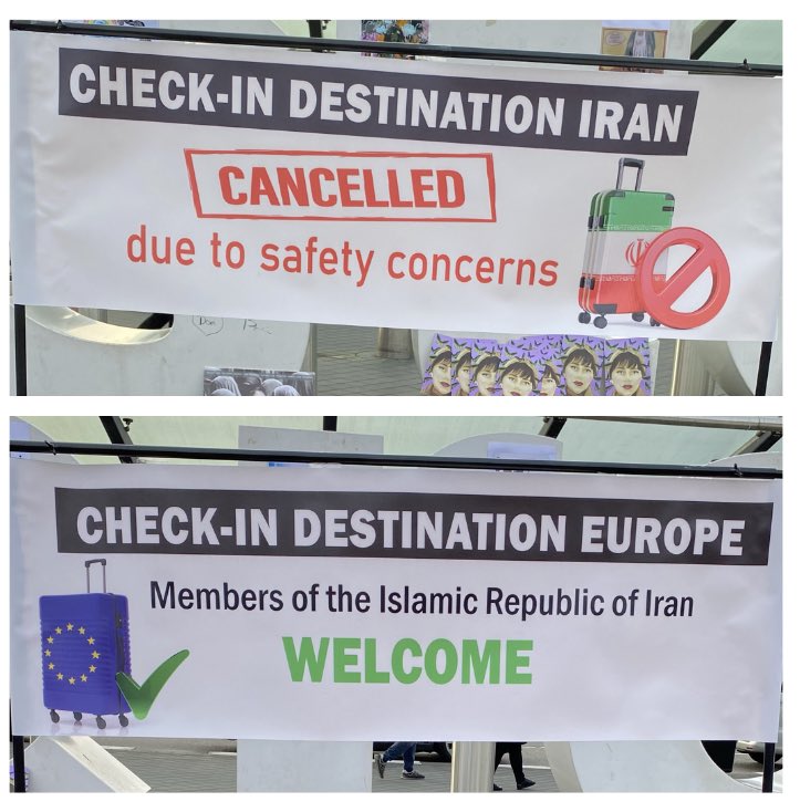 Till this day most representatives of the Islamic Republic - who are responsible for horrific violations of human rights in Iran - can travel to Europe and enjoy a free world. IRGC must be put on EU terrorist list #IranRevolution <a href="/WLFNetherlands/">WLFNetherlands</a>
