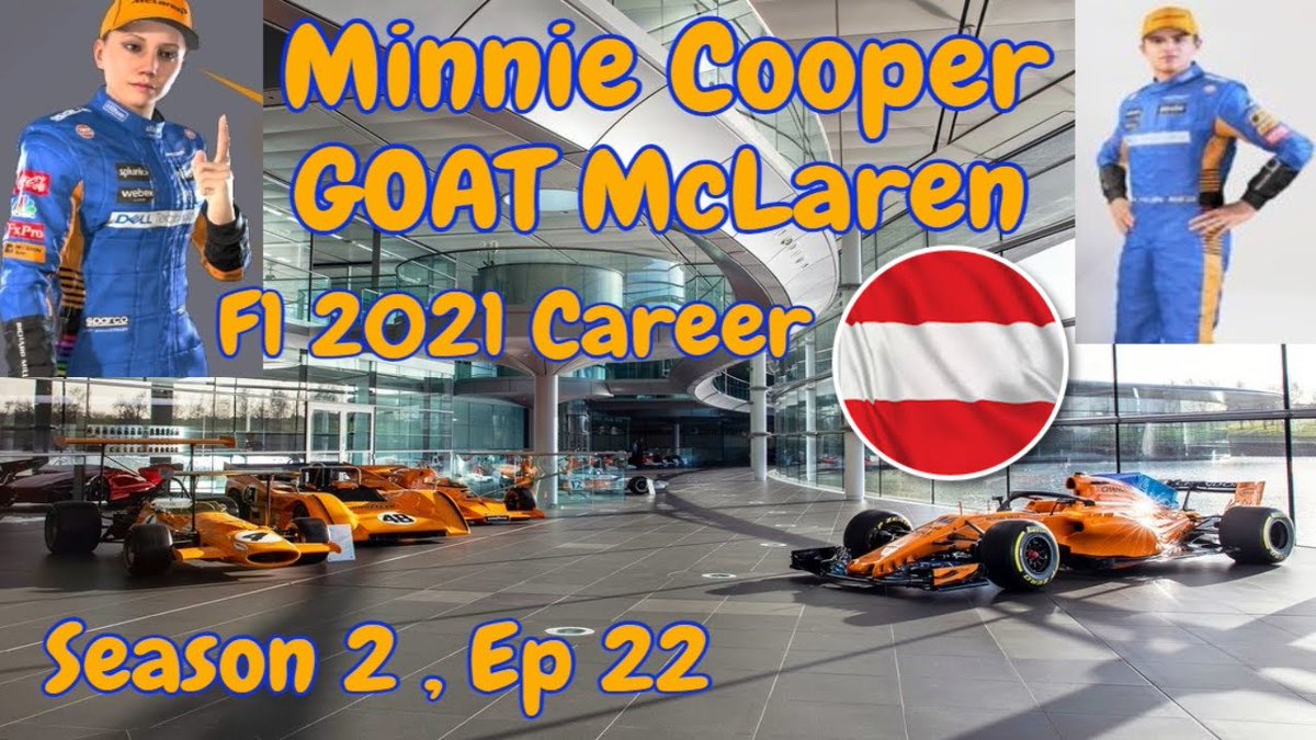 TH79Games's tweet photo. Gday Im Goin LIVE in 10-20 Mins, #F12021 Ep 22 of #MinnieCooperGOAT #McLaren Career Season 2 #AustrianGP #AustriaGP #RedBullRing Can Minnie Cooper Win WDC Number 8 ? #twitch #F1 #Formula1 #FormulaOne #Motorsport #TH79Games https://t.co/8YA6dFWgmO #MinnieCooper #Mercedes #British https://t.co/y0xgkwpvVD