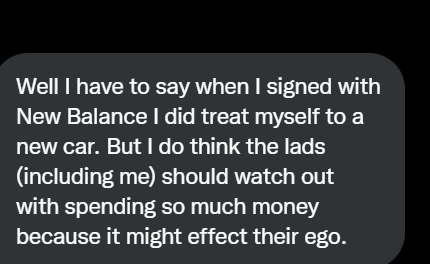 S2gStand's tweet photo. @MalcolmRowe1998 His Opinion On The "Immature" Money Management  skills of his team mates and him.... https://t.co/jy80Gk25Xi