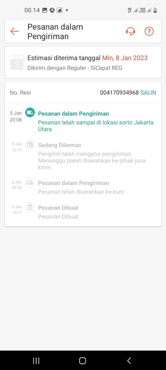 likeandari_'s tweet photo. Gmn nih? Anteng bgt paket di Jakut trs ga maju2. Udh hub cs d suruh tunggu trs, tp stuck trs jakarta utara @sicepat_ekspres https://t.co/LAytPdCLpq