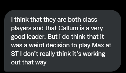 S2gStand's tweet photo. His Opinion on his Mates @maxholmesS2G and "Berrydiniho" and his opinion on Max becoming a striker.... https://t.co/zDGac2hS3w