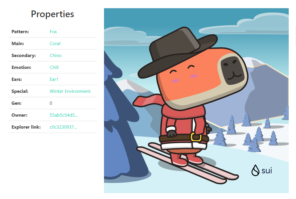 🎁 I just unboxed my Sui Holiday Capy! ❄️
He is on vacation during the Christmas and New Year holidays he looks very cheerful while playing ski in the snowy mountains, he spends time there happily #CapyHolidays <a href="/SuiNetwork/">Sui</a>