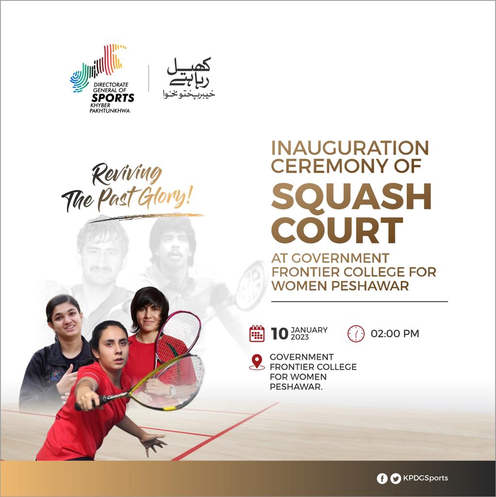 KPDGSports's tweet photo. We're #excited to #inaugurate the squash court at Government Frontier College for #Women #Peshawar! Reviving The Past Glory and #promoting a #culture of #sports and #PhysicalActivity.

#RevivingThePastGlory #SquashCourts #PromotingSportsCulture #Peshawar
#khyberPakhtunkhwa https://t.co/KSLtrmOofj