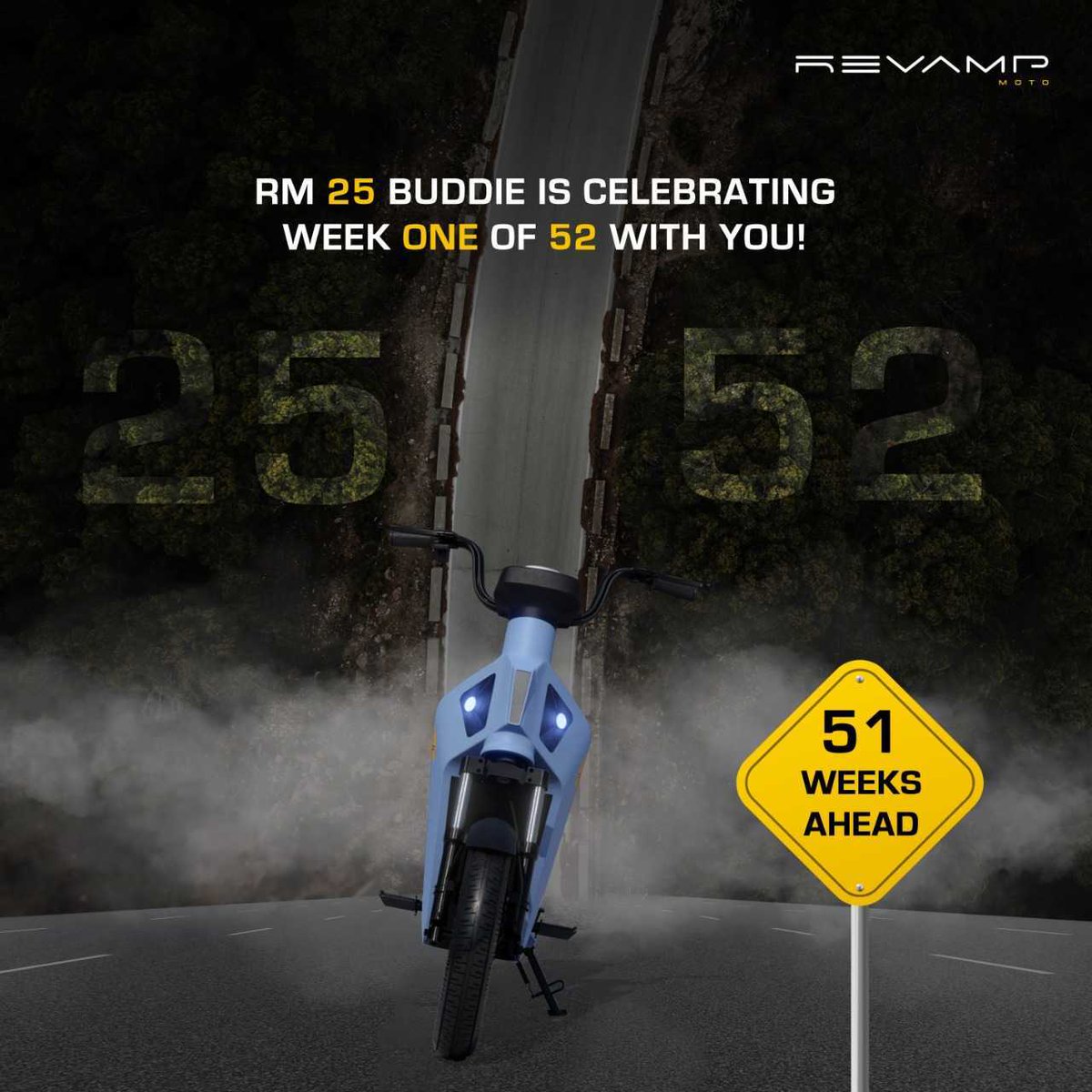 revampmoto's tweet image. Cheers to 51 more weeks of new buddies and joyrides on uncharted fun-filled territories!

#RevampMoto #eScooter #GoElectric #electricrevolution #Startup #SharkTankIndia #MakeInIndia #EcoBike #emobility #innovation #booknow #bookingsopen