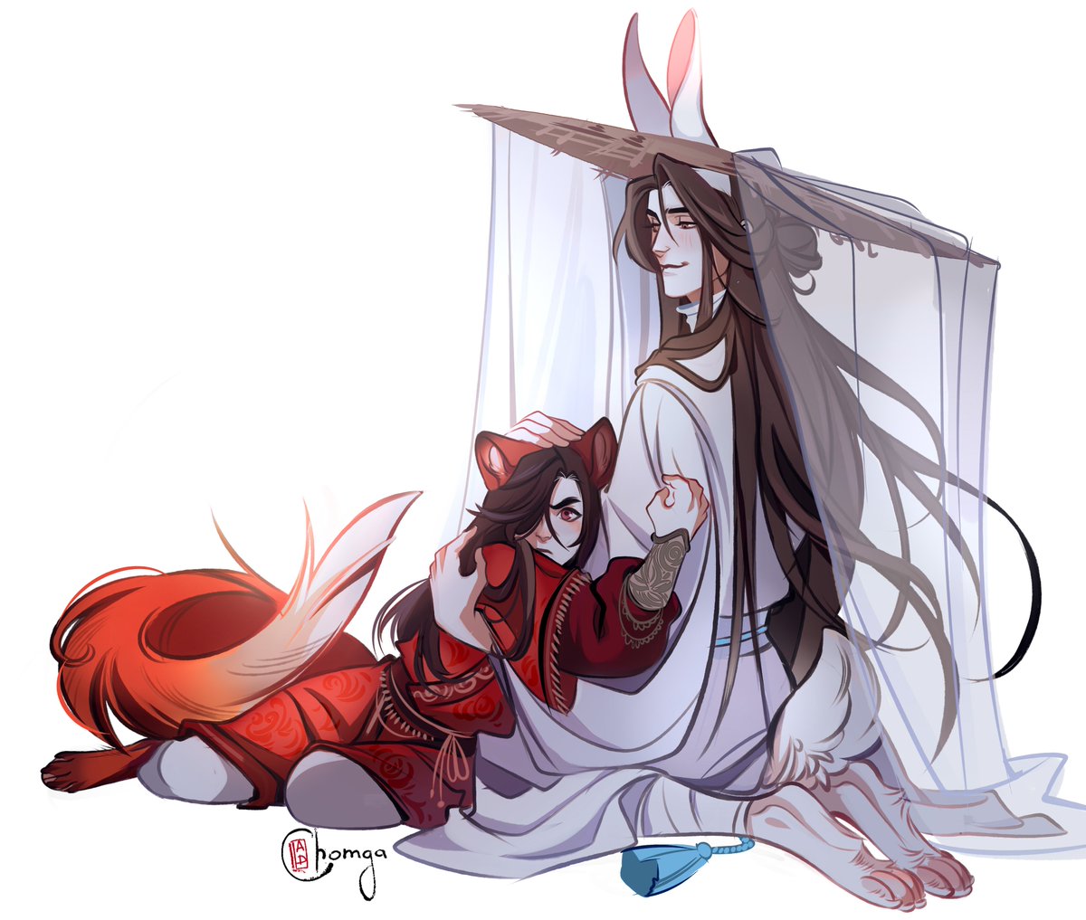 Маленький защитник :з #tianguancifu #HeavensOfficialBlessing #XieLian #HuaCheng